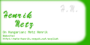 henrik metz business card